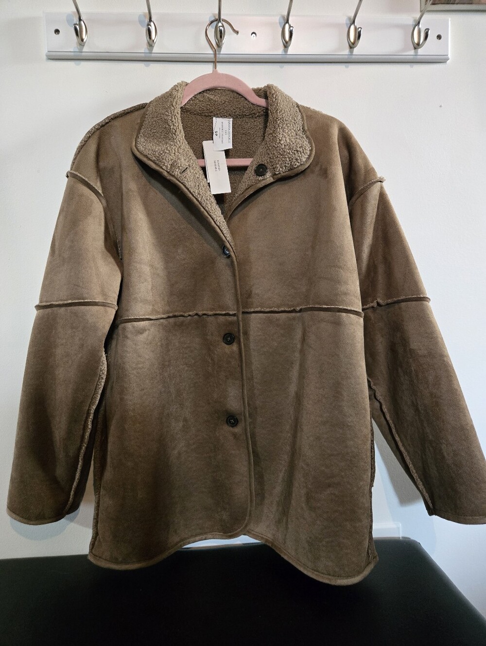 Banana Republic Suede Sherpa Jacket